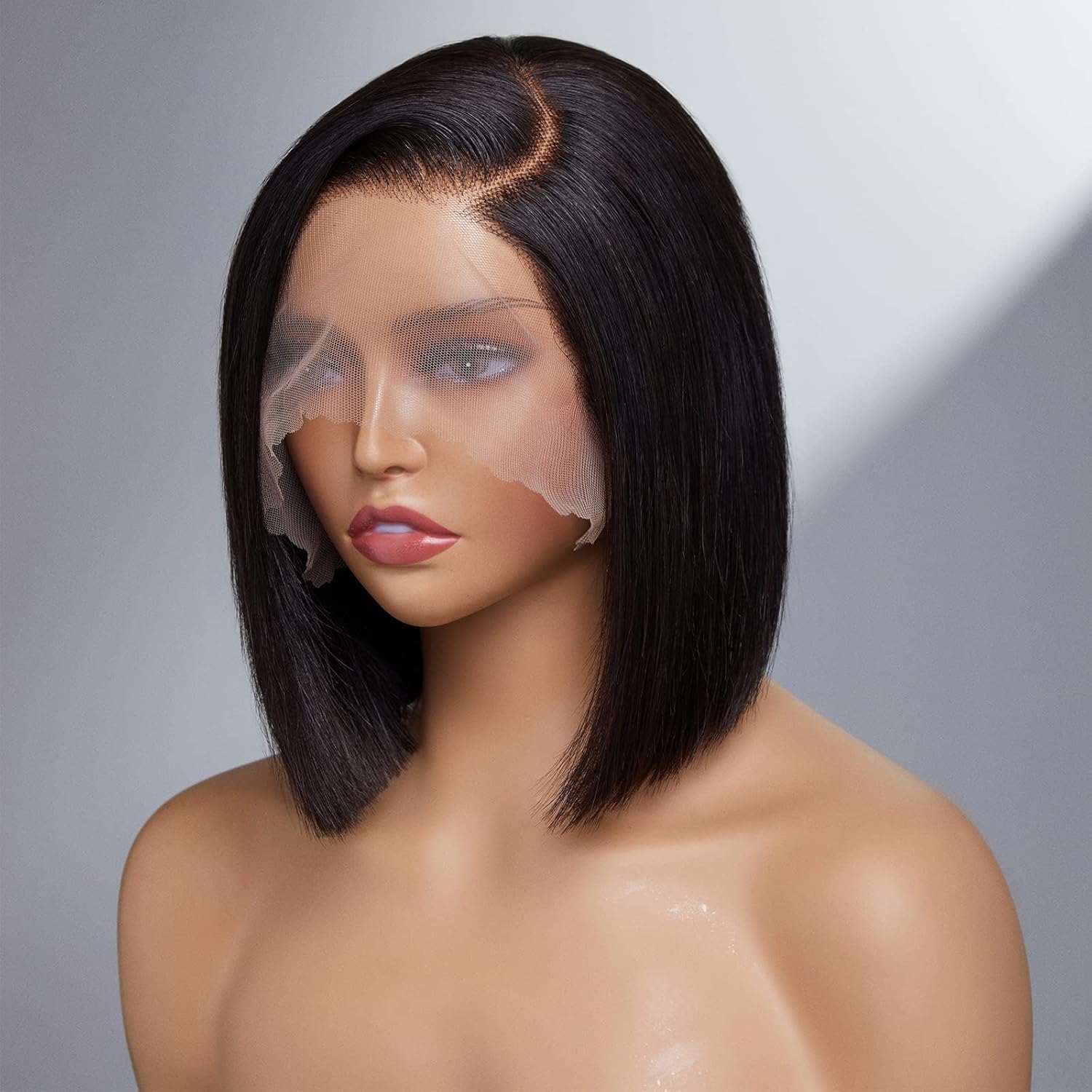 Bone Straight Short Gluesless Bob wig